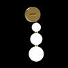 Illuminati Lighting APPLIQUE 3 SFERE PERLA MB21001033-1BGOL ORO