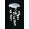 Illuminati Lighting Sospensione BRILLANTE, cromo, LED 40 Watt, 3000 K , 4680 Lumen, ø 52x h 200 cm, dimmerabile