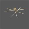Illuminati Lighting Lampadario da soffitto 8 oro satinato led 40w 3200lm 3000k dimmerabile d.93,2cm