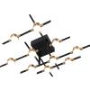 Illuminati Lighting LAMPADARIO A SOFFITTO MOLECULAR MX18001067-10ABG NERO E ORO
