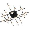 Illuminati Lighting LAMPADARIO A SOFFITTO MOLECULAR MX18001067-16ABG NERO E ORO