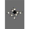 Illuminati Lighting LAMPADARIO A SOFFITTO MOLECULAR MX18001067-8ABG NERO E ORO