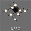 Illuminati Lighting LAMPADARIO A SOFFITTO MOLECULAR MX18001067-8ABLK NERO