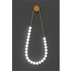 Illuminati Lighting PERLA da parete, oro, 25 palline, led 50 Watt, lumen 4250, 3000K, L 54x P 8x H 135cm, dimmerabile
