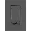 Illuminati Lighting TUBULAR Lampada da tavolo rettangolare tubolare nero, Led 8W, 960LM, 3000K, L22x12xH50cm, non dimmerabile