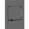 Illuminati Lighting TUBULAR Tavolo quadrato tubolare nero opaco, Led 12W,960LM,3000K,L40x12xH40cm, non dimmerabile