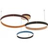 Illuminati Lighting LEATHER MILAN Lampada a sospensione a triplo anello distanziato, led 148,2W 3000K, lumen 15504, L 80-60-40CM