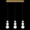 Illuminati Lighting SOSPENSIONE LINEARE TRE PENDENTI PERLA MD21001033-3BGOL ORO