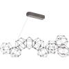 Illuminati Lighting LUCCIOLA 10 Lampada a sospensione lineare, acciaio inossidabile led 3000k 48w, 3840 LM, L125cm dimmerabile