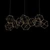 Illuminati Lighting LUCCIOLA 10 Lampada a sospensione lineare, ottone, led 3000k 48w, 3840 LM, L125cm , dimmerabile