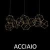 Illuminati Lighting LUCCIOLA 10 Lampada a sospensione lineare, acciaio inossidabile led 3000k 48w, 3840 LM, L125cm , dimmerabile