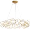 Illuminati Lighting Lampada a sospensione lineare LUCCIOLA 15, ottone, led 3000k 72W, 5760 LM, ø 100 h150 cm, dimmerabile
