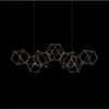 Illuminati Lighting LUCCIOLA 7 Lampada a sospensione lineare, ottone, led 33,6w, 2688 LM 3000k , L95cm dimmerabile