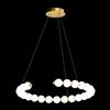 Illuminati Lighting Lampada a sospensione PERLA, oro, 24 sfere, led 48 Watt, lumen 4080, 3000K, diam. 62 x H 150 cm, dimmerabile