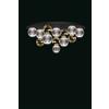 Illuminati Lighting BRILLANTE Plafoniera nero opaco con sfere oro lucido, LED 40W, lumen 4400 3000K, ø 66 x h 31 cm, dimmerabile