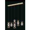 Illuminati Lighting Lampada a sospensione BRILLANTE, luminosa, oro lucido, LED 27W, lumen 3240 3000K, L111cm W11cm H200cm, dimmerabile