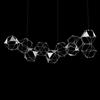 Illuminati Lighting LUCCIOLA PRO 10 prism Sospensione lineare con triangolo in metallo, acciaio inox, led 3000k 48w, 3840 LM, L128x42xh150, dimmerabile