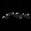 Illuminati Lighting LUCCIOLA PRO 14 Lampada a sospensione lineare con triangolo in metallo, acciaio led 3000k 67,2w, 5376 LM, L140xL55xH150 cm, dimmerabile