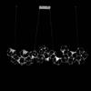 Illuminati Lighting LUCCIOLA PRO 18 Lampada a sospensione lineare con triangolo in metallo, acciaio led 3000k 86,4w, 6912LM, L170xL55xH150 cm, dimmerabile