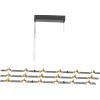 Illuminati Lighting SOSPENSIONE 18 ELEMENTI MOLECULAR MD18001067-18FBG NERO E ORO