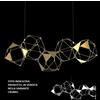 Illuminati Lighting LUCCIOLA PRO 5 Sospensione lineare con triangolo in metallo acciaio LED 3000k 24 w, 1920 LM, L75x30xh150, dimmerabile