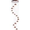 Illuminati Lighting ATOMO, Lampada a sospensione, 14 luci Rame, LED 67,2W 4000LM 3000K dimmerabile, ø 50 H 300cm
