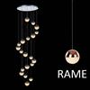Illuminati Lighting ATOMO, Lampada a sospensione, 20 luci Rame, LED 96W 5600LM 3000K dimmerabile, ø 80 H 400cm