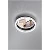 Illuminati Lighting Lampada da soffitto REGINA, acrilico trasparente, nero opaco + struttura cromata, LED 20 W, 3000K, LM 1600, CRI 90, diam. 31 H 12 cm, dimmerabile