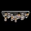 Illuminati Lighting BRILLANTE Plafoniera con piastra di rivestimento nera, sfere oro lucido e cromo, LED 82W, lumen 6900, 3000K, L108 P75 H 31 cm, dimmerabile