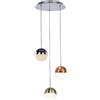 Illuminati Lighting SOSPENSIONE A TRE PENDENTI ATOMO MD14003057-3AMIX CROMO/ORO/RAME
