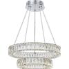 Illuminati Lighting CRYSTAL RING Sospensione Doppia, LED 57,6W 3600LM 3000K, dimmerabile, ø 60 h 150cm