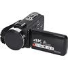 Asixxsix Videocamera 4k Videocamera, 48MP 18X Zoom Digitale WIFI Fotocamera Vlog 3.0 Inch IPS Touch Screen Registratore Fotocamera con Telecomando e Luce di Riempimento per i Viaggi