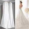 Gabkey 2 pezzi di colore bianco non-wowen anti-polvere abito da sposa sacchetto di protezione schermo con cerniera trasparente