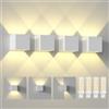 ChangM 4 Pezzi 7W Applique da Parete Esterno Interni LED Lampada,Guscio Bianco | Bianco Caldo 3000K, IP65 Lmpermeabili con Lampadina Sostituibile G9 LED, Angolo del Fascio Regolabile