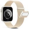Higgs Metallo Cinturino Compatibile con Apple Watch 40mm 41mm 38mm 42mm 44mm Ultra3/2 49mm 45/46mm,Cinturini Doppie Magnetiche per Serie 11 SE 10 9 8 7 6 5 4 Liscio Maglia Milanese,Champagne oro 40mm