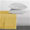 Home Tresor - Lenzuolo Sopra Una Piazza e Mezza cm. 180x300, Lenzuola letto Piazza e Mezza Piano in Cotone, 57 Fili al cm2, Made in Italy, 22 Colori, Tinta Unita (Giallo)