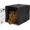 MidWest Homes for Pets Copertura per gabbia per cani medi, in poliestere nero, adatta alla maggior parte delle casse da 91 cm, lavabile in lavatrice, riduce l'abbaiare e la masticazione