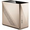 Fractal Design Era ITX Gold - Tempered Glass Top Panel - Mini-ITX Computer Case - Small Form Factor - Water-Cooling Ready - USB Type-C - Aluminium