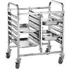 CPB1474 Carrello in acciaio inox con pianale basso 1 manico