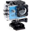 KPILP Action Camera 1080p, subacquea impermeabile, ultra HD 12MP impermeabile per Vlog Cam subacquea, Blu, 1 pezzo