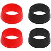 SG Store 4 pezzi reggisella per bici anello in gomma ad alta compatibilità impermeabile in silicone per mountain bike copertura protettiva adatta per reggisella diametro 30-35 mm rosso e nero