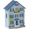 CUTEROOM Miniatura casa delle Bambole con mobili,Fai da Te in Miniatura Casa delle Bambole Kit,Mini 3D Casa in Legno con Luci A LED - Regalo di Compleanno di Natale (Molan House)