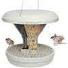 SWISSINNO Mangiatoia per Uccellini da Esterno - Davos SMART BIRDS - Casetta Cibo Uccelli Selvatici - 2 Scomparti Antispreco - A Prova di Topi e Ratti - Resistente - da Appendere - Grigio Chiaro