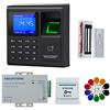 FTSTech Kit Controllo Accessi RFID con Tastierino Numerico Apriporta, Tastiera Codice per Presenze, Serratura Magnetica da 60kg, Pulsante Uscita, 10 Portachiavi ID e Alimentatore 12V