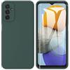 ARRYNN Custodia per Samsung Galaxy M23 5G / M13 4G Cover + Pellicola Protettiva Vetro Temperato,Liquid Silicone TPU Case Cover per Samsung Galaxy M23 5G / M13 4G - Verde Scuro
