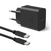 Gcstnn 45W Caricabatterie USB C per Samsung, Gcstnn Rapido Caricatore per Samsung Galaxy S24/S23/S22 Ultra, A55/A54/A52/A34/A25/A15, Z Fold 6/Z Flip 6, Google Pixel 9, Adattatore con 5A Tipo C Cavo 1.8M