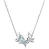 Swarovski Collana Idyllia Lilia, Farfalla, Blu, Placcato rodio