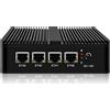 KingnovyPC Mini PC N4000 senza ventola dell'apparecchio del firewall, 4 porte i226 2.5GbE LAN, 2*USB3.0, HDMI, VGA, 2*DDR4 Gigabit Ethernet AES-NI VPN Router Openwrt Barebone