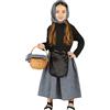FIESTAS GUIRCA Costume da Venditrice di Castagne per Bambina T-3/4 Anni