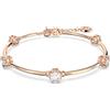Swarovski Constella Bracciale Rigido, con Zirconia Swarovski a Taglio Tondo, Placcato in Tonalità Oro Rosa, Bianco